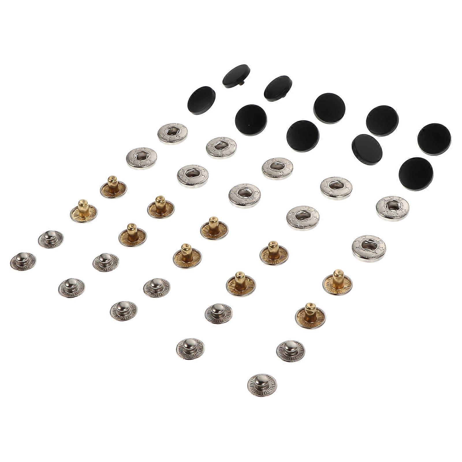 Black Copper Buttons for DIY Use and Durable with Simple Appearance 10 Sets