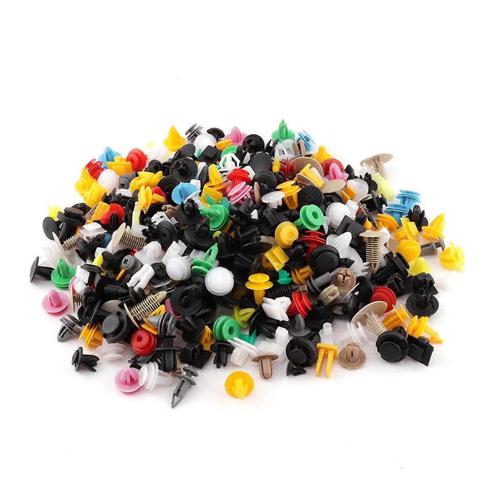 Car Clips 200-Piece Mixed Set For Door Trim Clip Fasteners, Bumper Rivet Holders, Push-In Engine Cover Clips