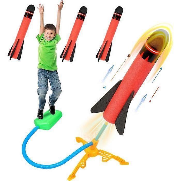 Rocket Launcher Toy - Unspecified - Kit with 3 Foam Rocket Launchers - Safe - For Children 4-9 Years Old