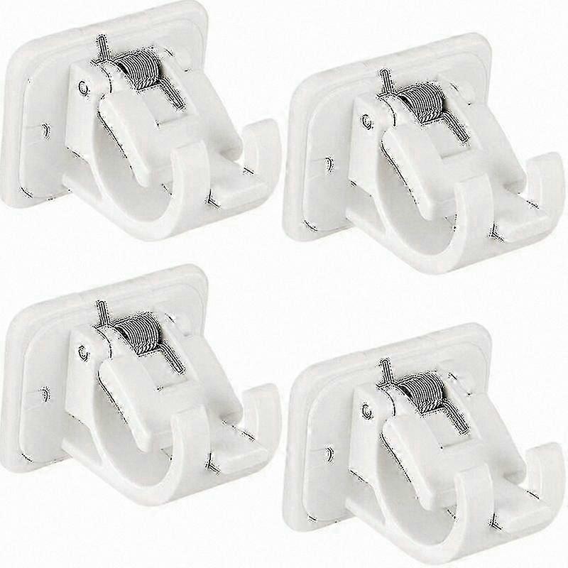 4-Pack Adhesive Curtain Rod Hooks for Wall Mounting