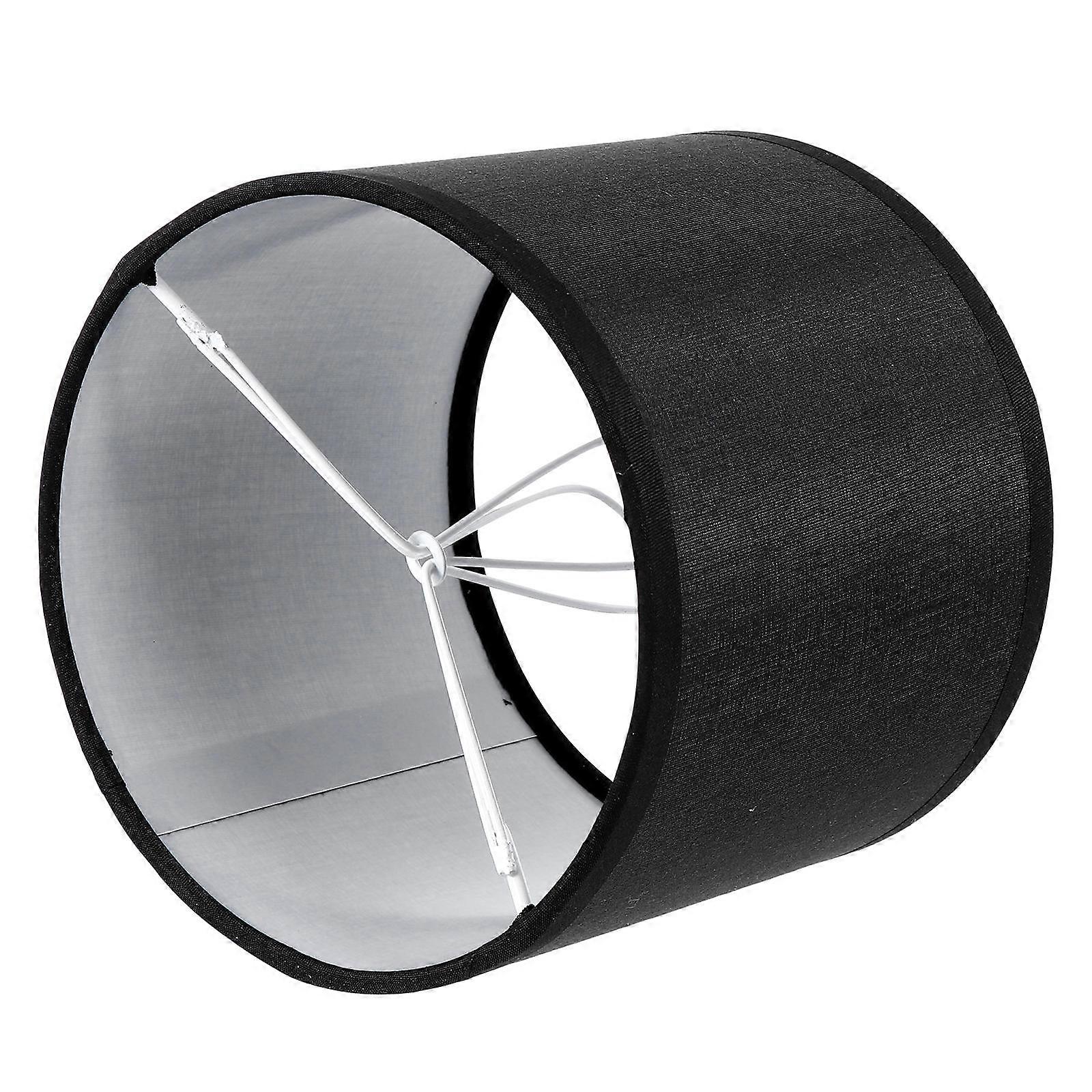 Table Lamp Lampshade Light Cover Cylindrical Black 14x14x12cm Diffuse Lighting 1Pack