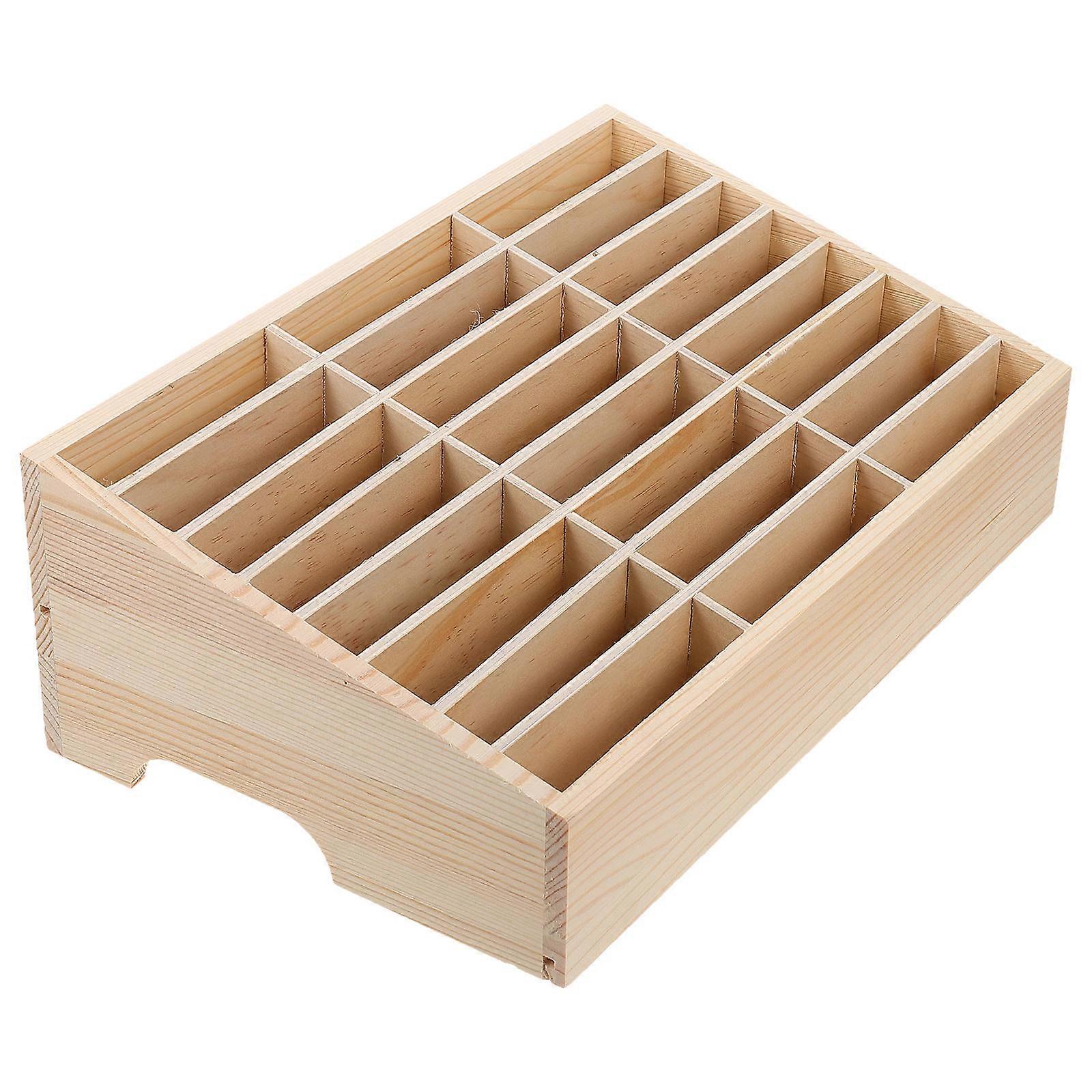 Ivory Phone Storage Box for Home Supply Made of Plastic with Smooth Surface and Multigrid .5 x 6.2 x 4.3 inches