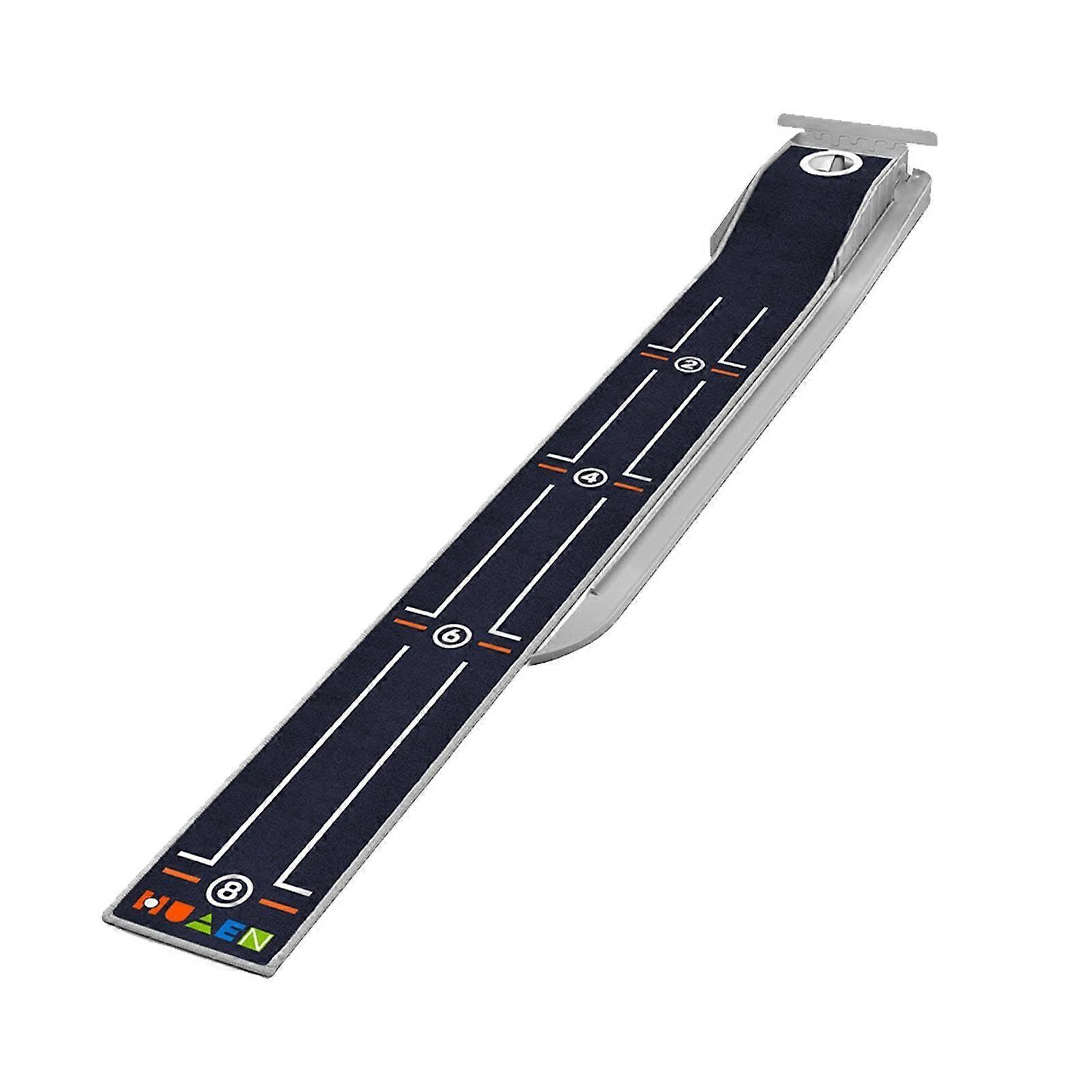 Golf Putting Mat Portable Golf Training Pad Practice Mat For Outdoor Use Grey Putter Alignment Guide