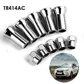 10Pcs TR414AC Chrom Auto LKW Reifen Rad Reifen Ventil Schaft Sechskantkappen mit Hülsenabdeckungen Links Rechts Vorne Hinten Auto Zubehör 2025