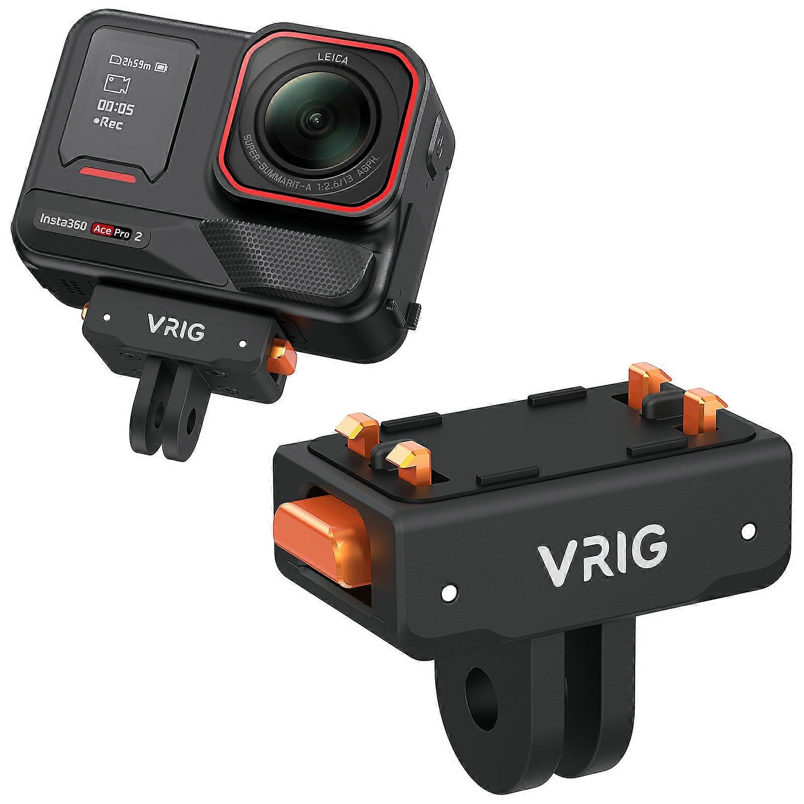 TKdaddy VRIG AC-42 Action Camera Adapter for Insta360 Ace Pro 2 / Ace Pro / Ace Pro Plastic Base Compatible with GoPro Mount