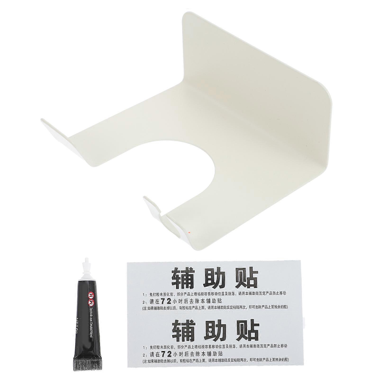 Compact Hair Dryer Hanger For Renters With Practical Functionality In White 1Pcs