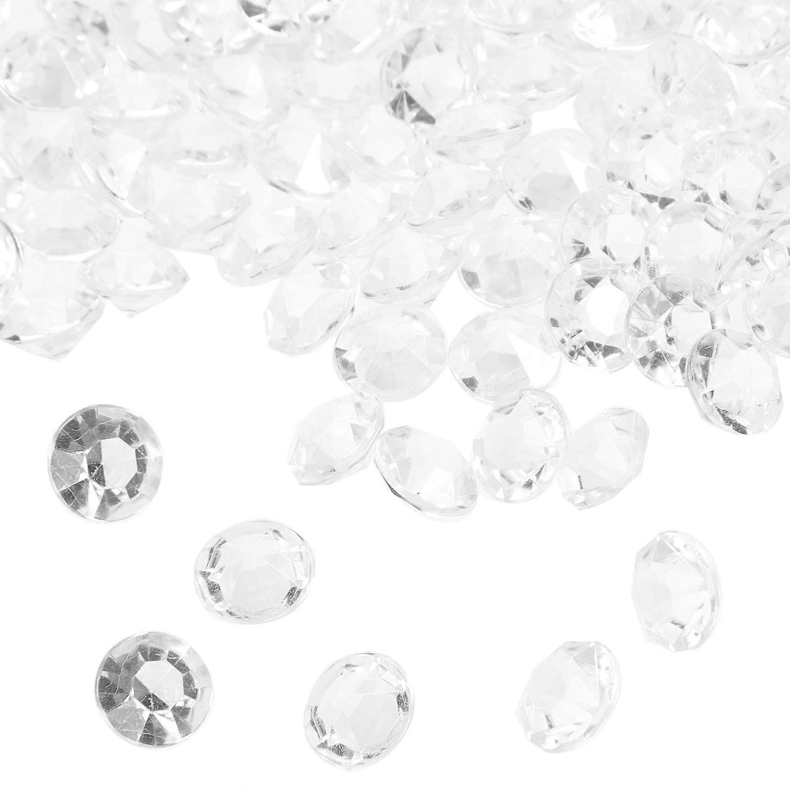 Table Rhinestones Decor 1000Pcs Romantic Acrylic Rhinestones Suitable For Celebrating Weddings And Various Festivals In White