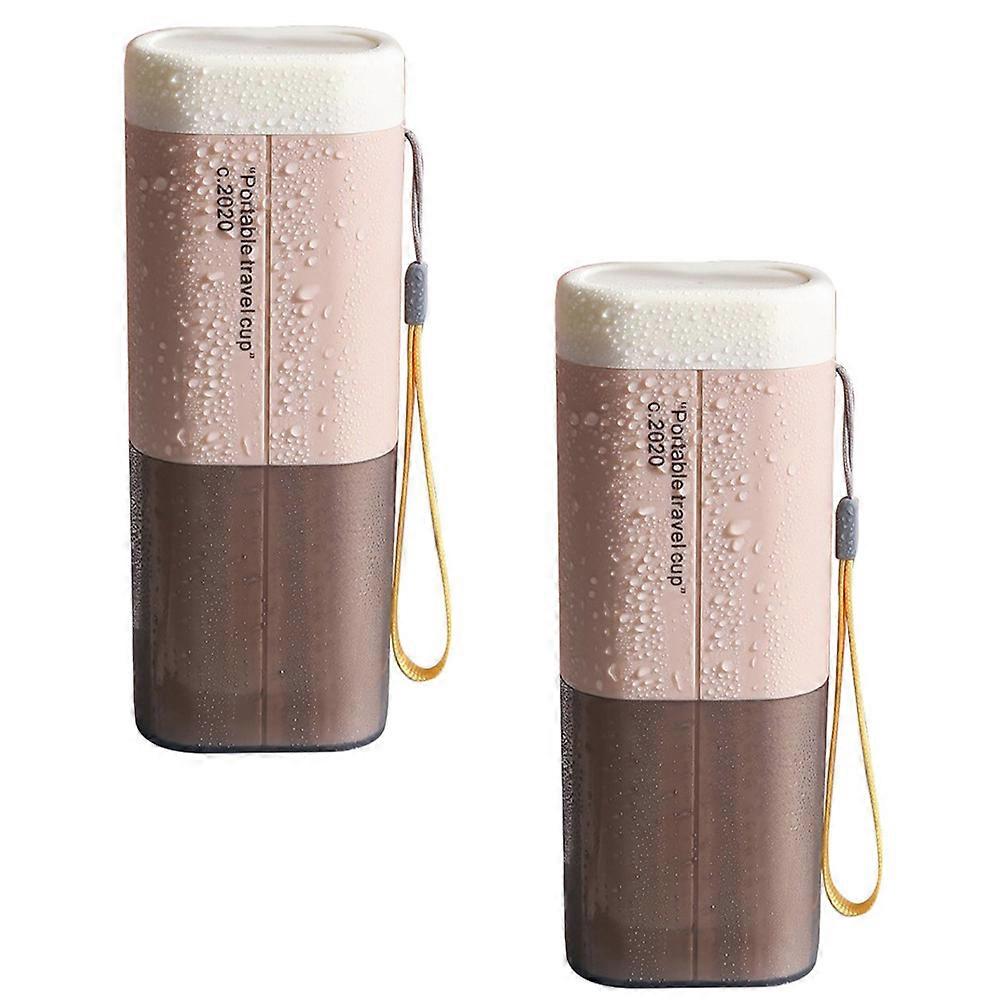 2Pcs Brush Cups Practical Travel Toothbrush Storage Boxes Wash Gargle Cups