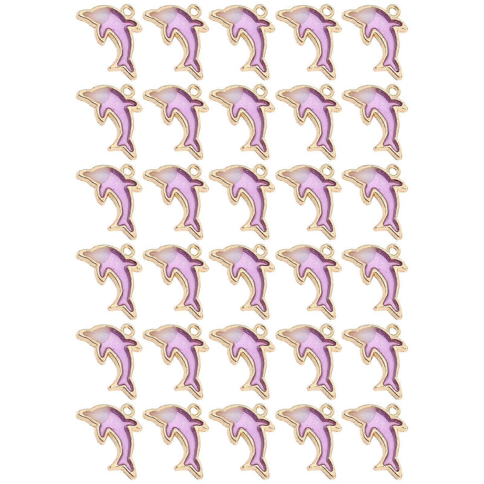 Alloy Dolphin Shape Pendants for Decoration 40Pcs Jewelry Making Charms