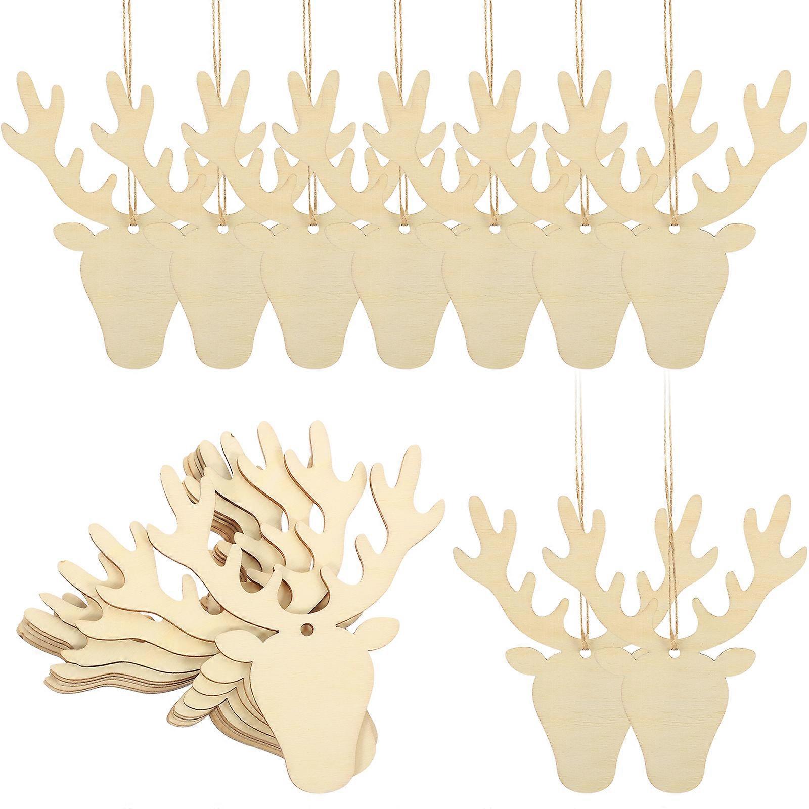 ウッドクラフトオーナメントアーティストホリデーデコレーション10X8cm装飾品のための未完成の木製切り抜き1セット