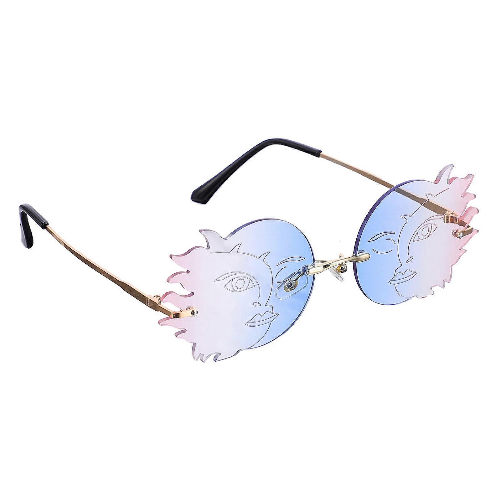 Lunettes polygonales sans cadre à la mode Femmes photographie 1 pièce