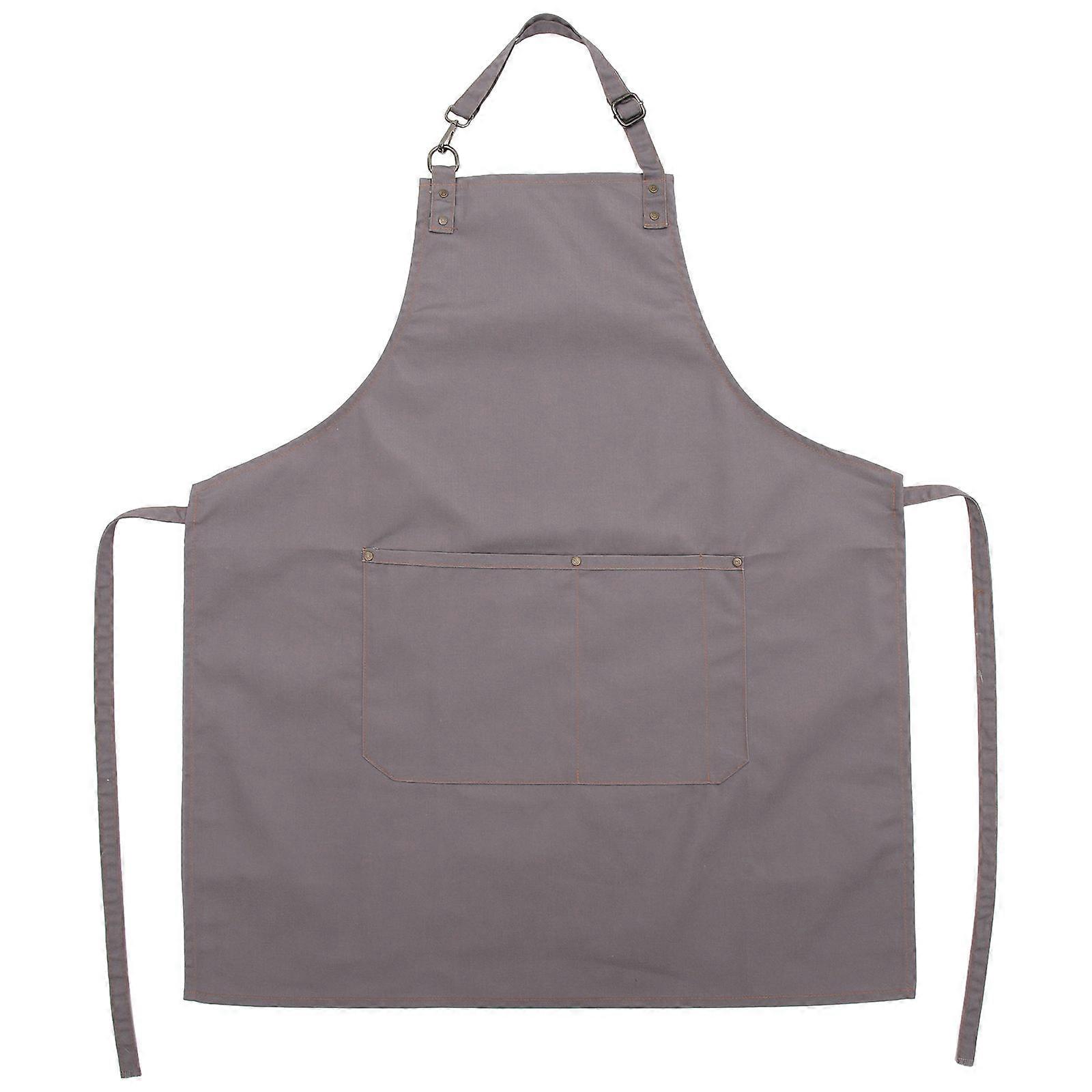 Multipurpose Apron Versatile Cafe Shop Apron Used In Kitchen And Barbecue Events Grey Protective 1Set
