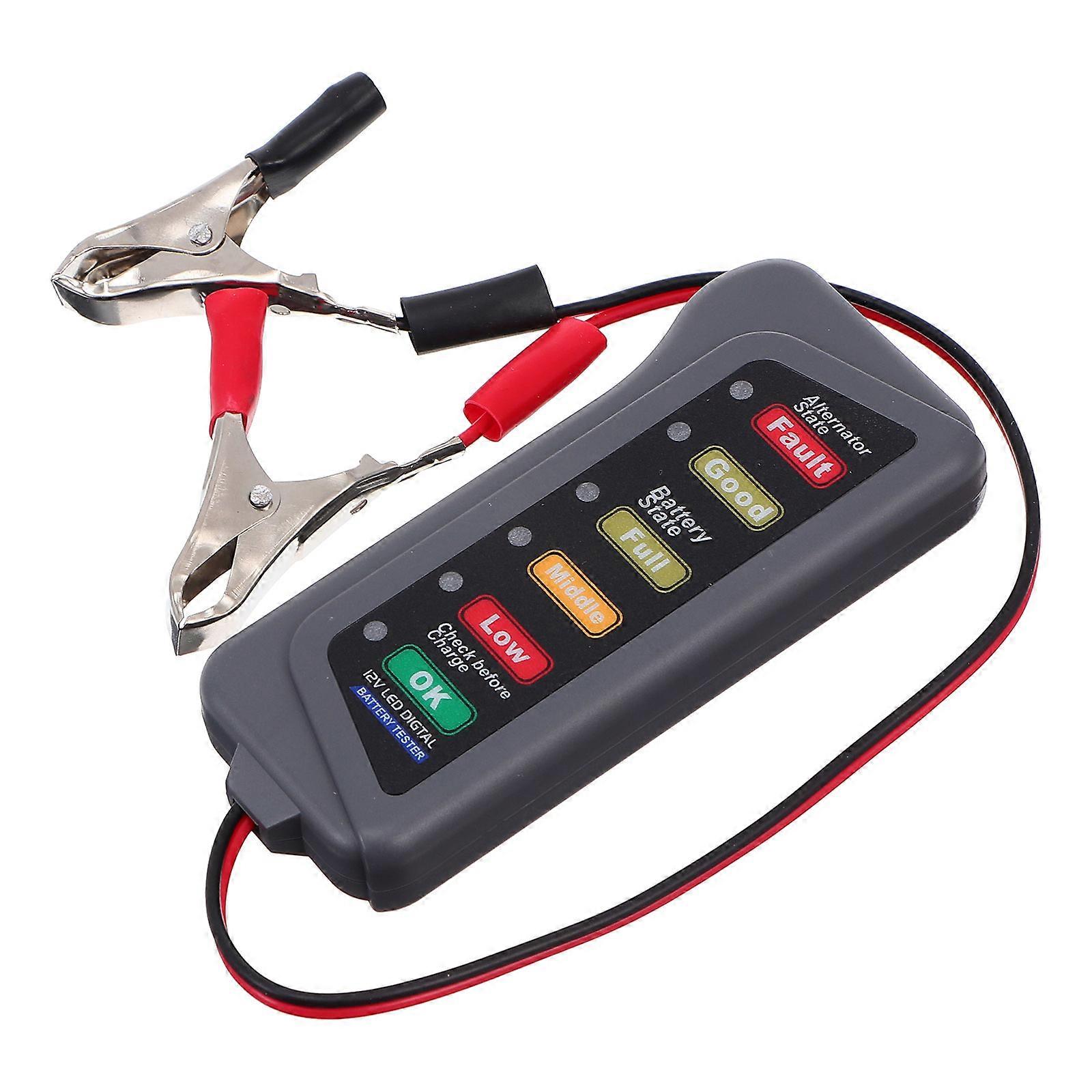12V Car Battery Alternator Tester with Digital Indicator and Battery Analyzer