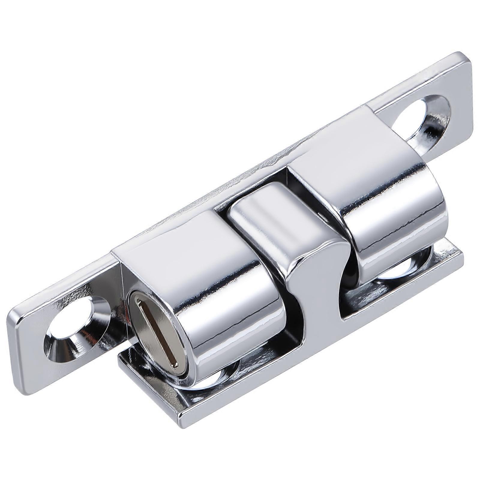 Double Ball Catch Stainless Steel Cabinet Tension Latch for Secure RV Storage Heavy Duty Design Silver 50 mm