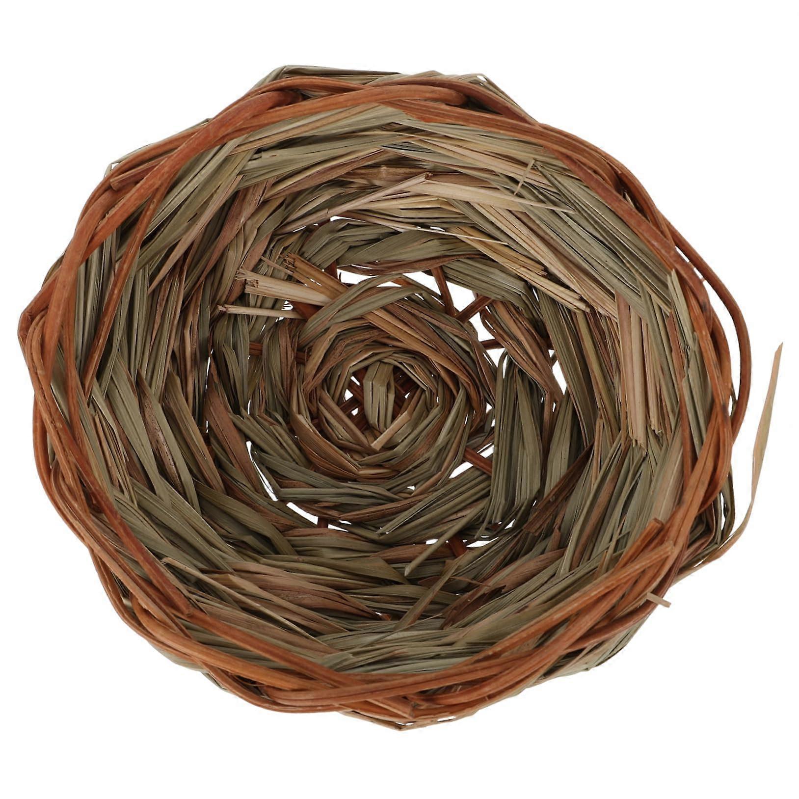 1 piece Woven Bird Nest for Garden Handmade Natural Material for Small Birds Like Canaries and Garden and Terrace Decoration Random Colors