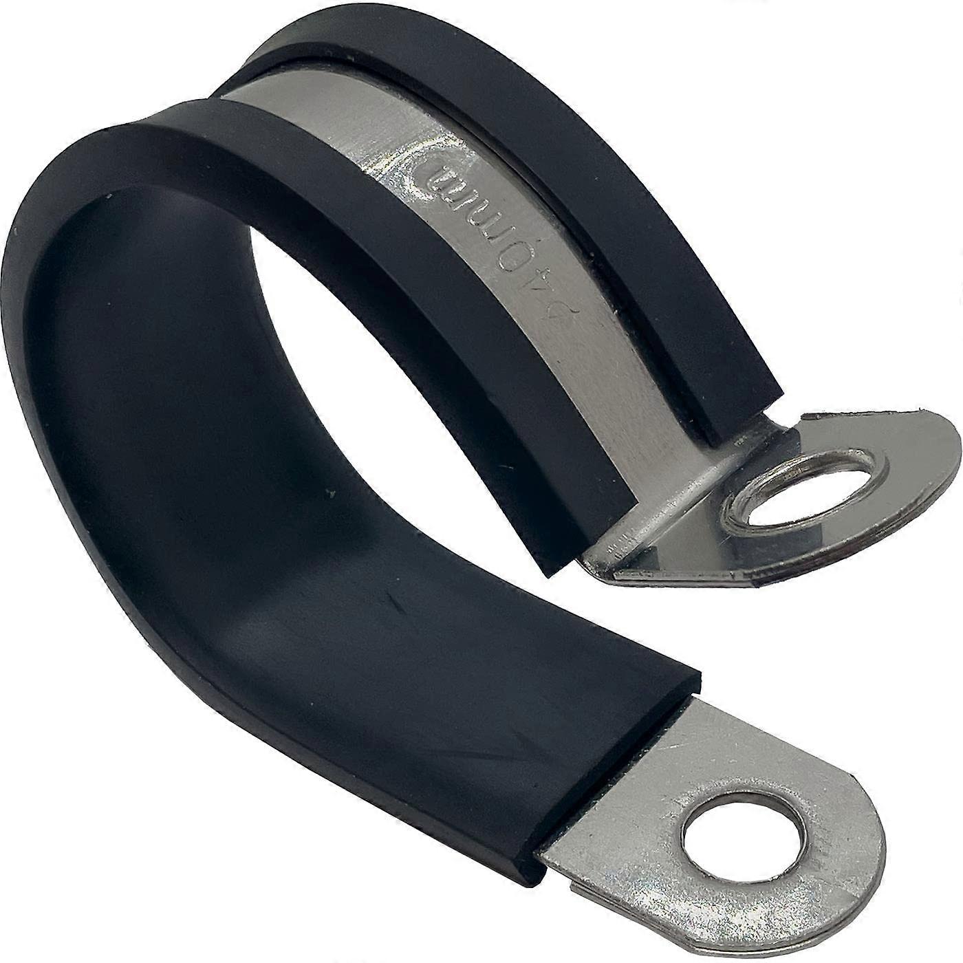 Pipe Clamps 40 mm with Rubber Insert Stainless Steel V2A Cable Clamps for Screwing Hose Clamp Mounting Clamp
