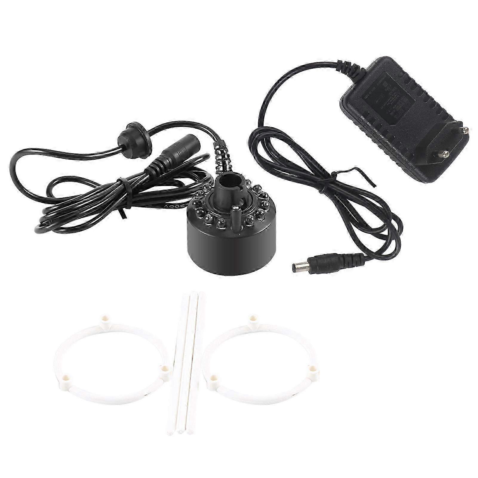 12 LED Colorful Mist Maker for Water Fountain & Pond - 110-240V Power Adapter Included, Ideal for Home Decor & Relaxation