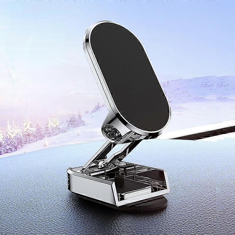 Vehicle Bracket Magnetic Navigation Bracket Folding Silve