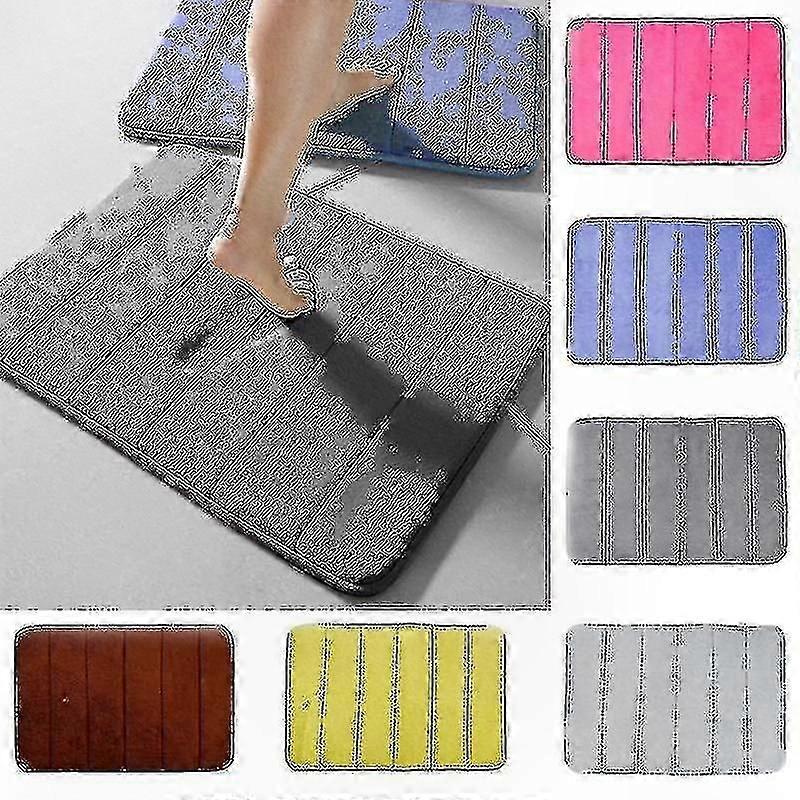 Soft Non-Slip Memory Foam Bath Mat with Water Absorption and Washable Feature for Toilet or Floor Use
