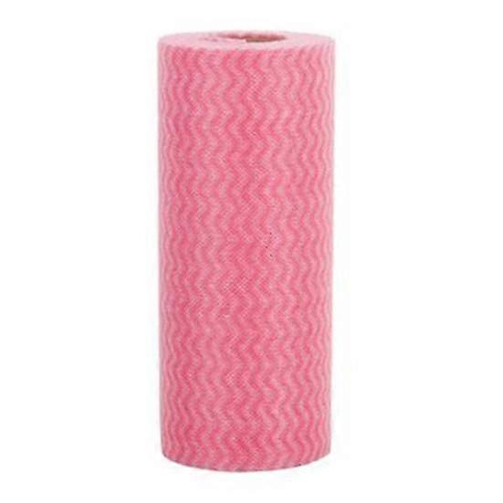 Unbrand 50Pcs/Roll Disposable Dishcloth Kitchen Bathroom Cleaning Washing Cloth Rag red