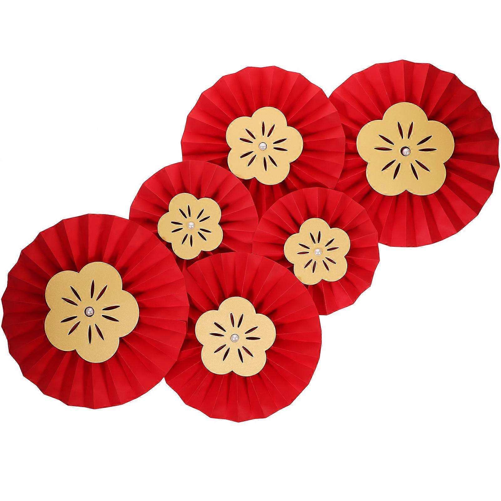 48Pack Circular Paper Fans Decoration Ideal For Themed Parties And Special Occasions Crafted From Paper Material