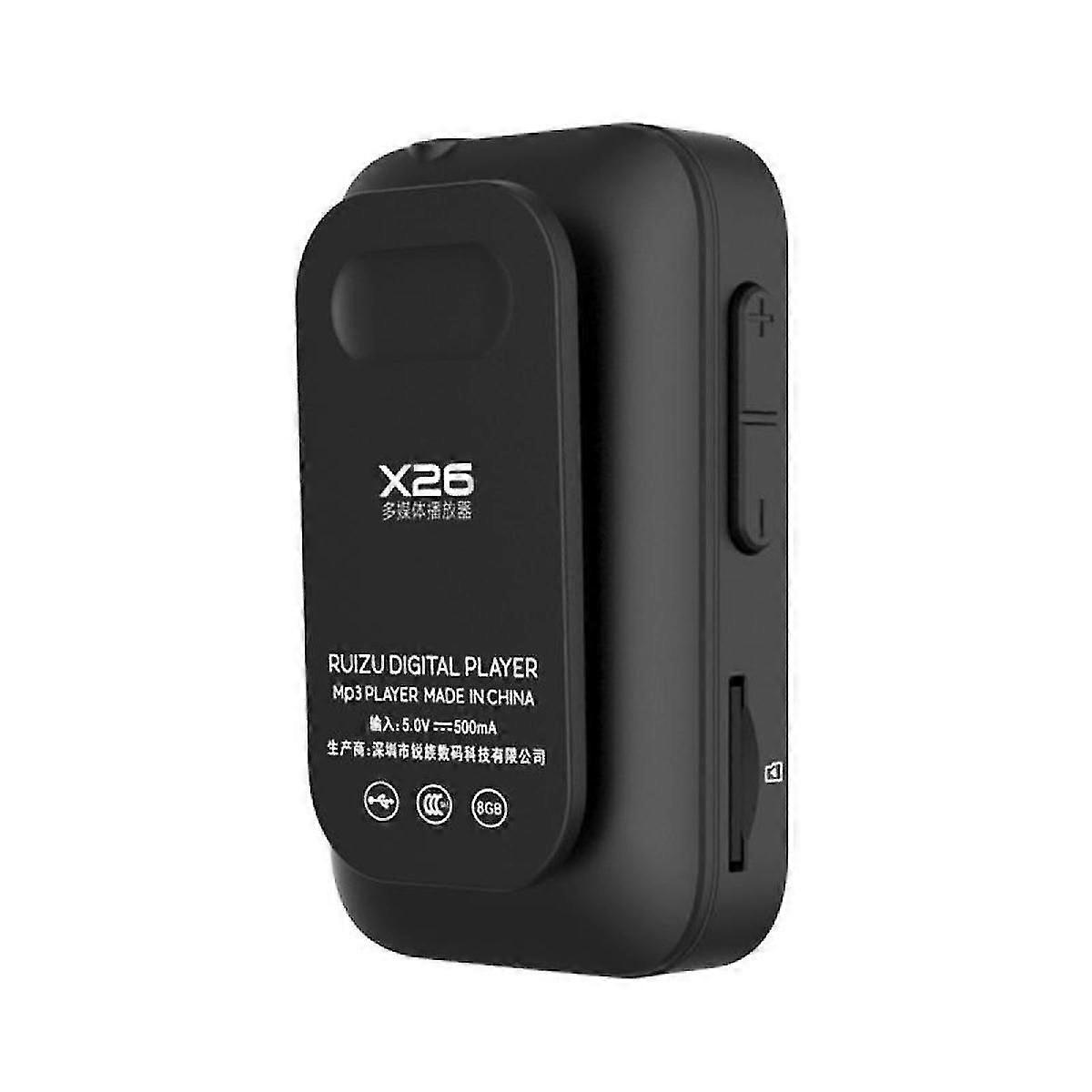 X26 Bluetooth MP3 Player - 8GB Storage, FM Radio & SD Card Compatibility