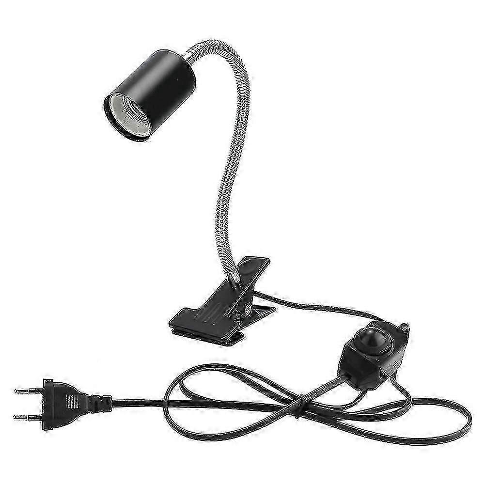 2024360 Degrees Rotating Adjustable Temperature Tortoise Lizard Fish Reptile Heat Lamps Base Clip Clamp Holder Lighting StandEU Plug 220V