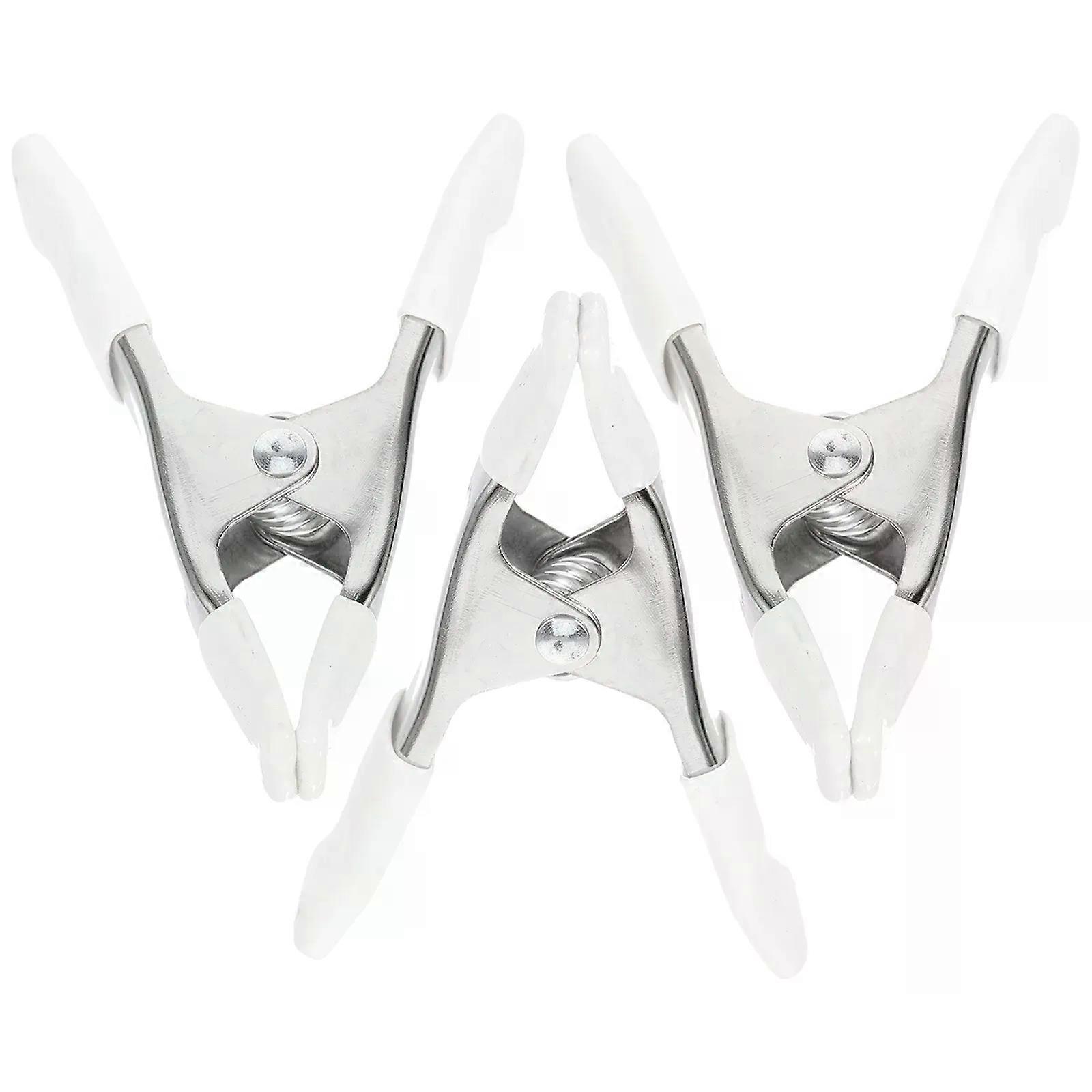 3 Pcs Size Spring Clip A-shaped Clips Back Bride Clamps for