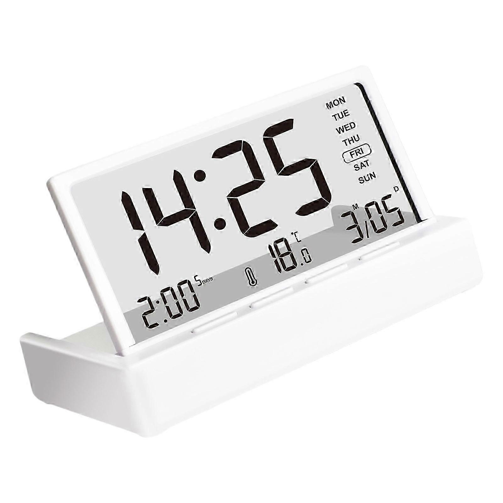 Digital Alarm Clock Foldable Design Quiets Operations Temperature Date Display