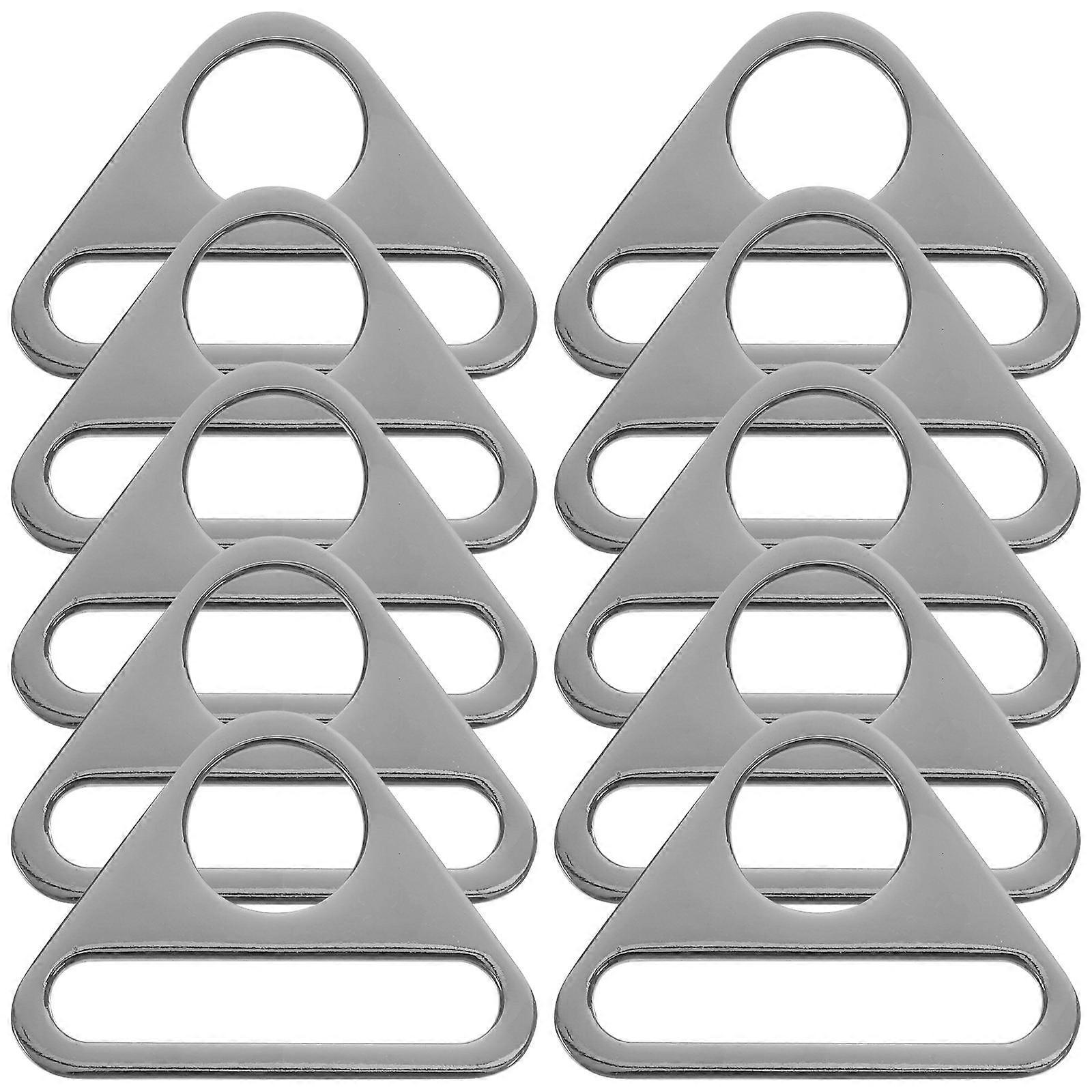 Golden Zinc Alloy Triangle Shaped Buckles for Daily Use 10Pcs Portable Craft Accessories