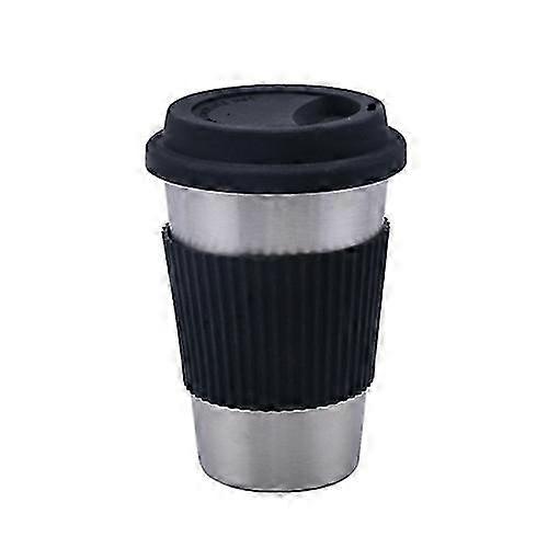 2 PCS Stainless Steel Coffee Cups Non-slip Anti-scalding Sleeves Co...