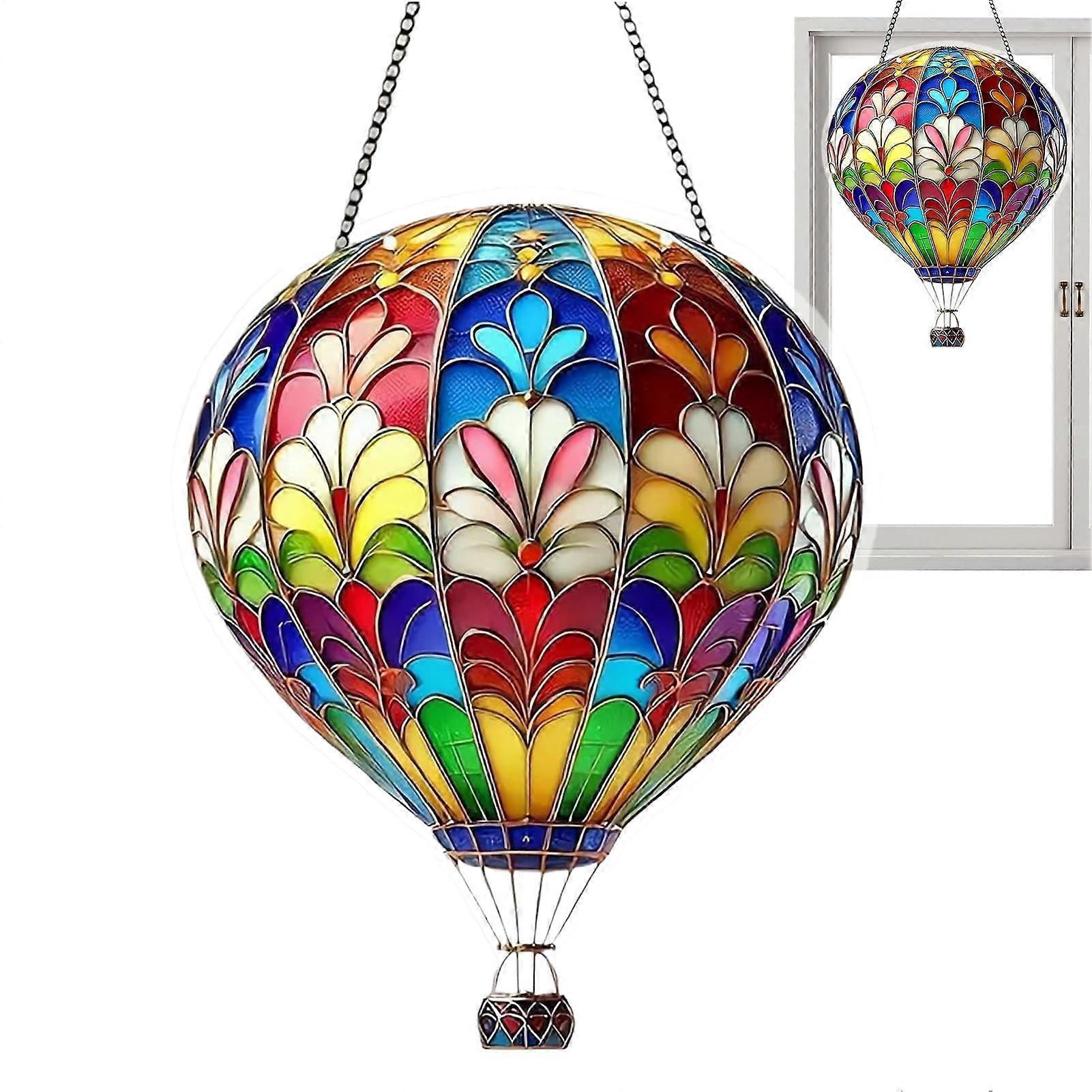 Hot Air Balloon Decoration, Acrylic Wall Decor for Window Door Tree