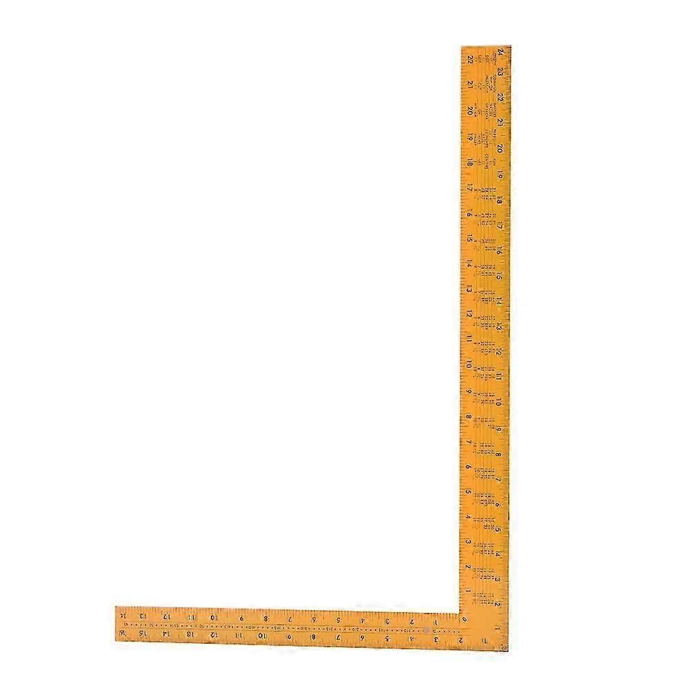 アルミ定規検査測定用多機能精密正方形木工ツール黄色