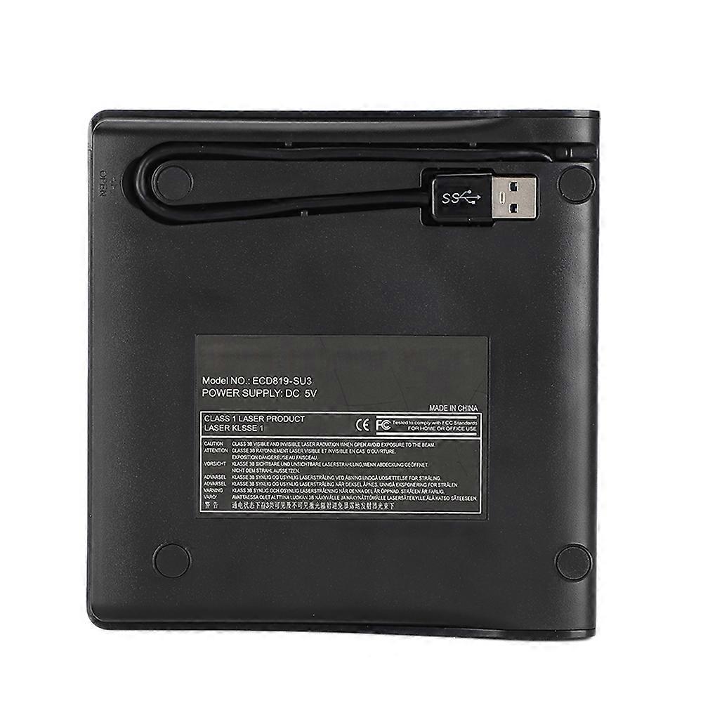 Portable USB 3.0 4K Bluray External Optical Drive Recorder Black