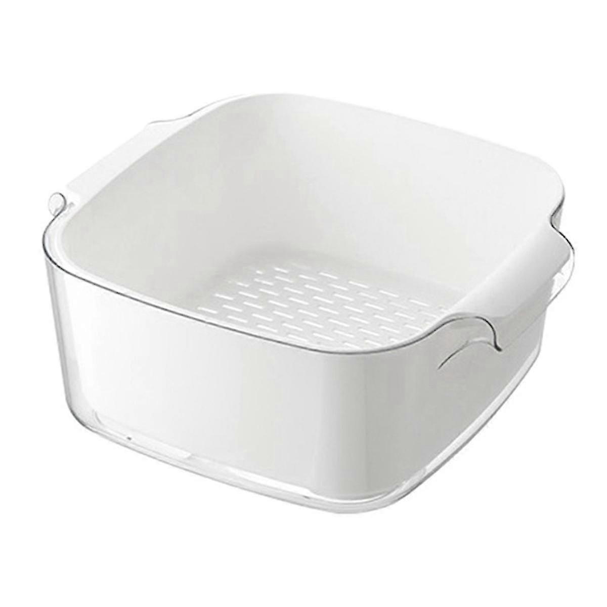 2-in-1 Double Layered Kitchen Colander Set - Vegetable Washing Strainers for Food Preparation
