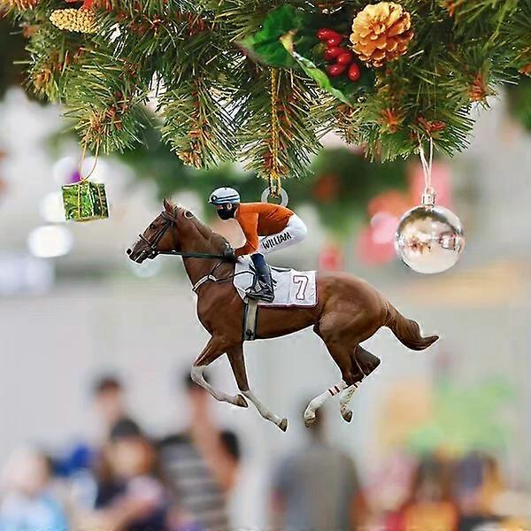 Horse-riding enthusiast mirror hanging ornament, made of acrylic, multi-purpose design
