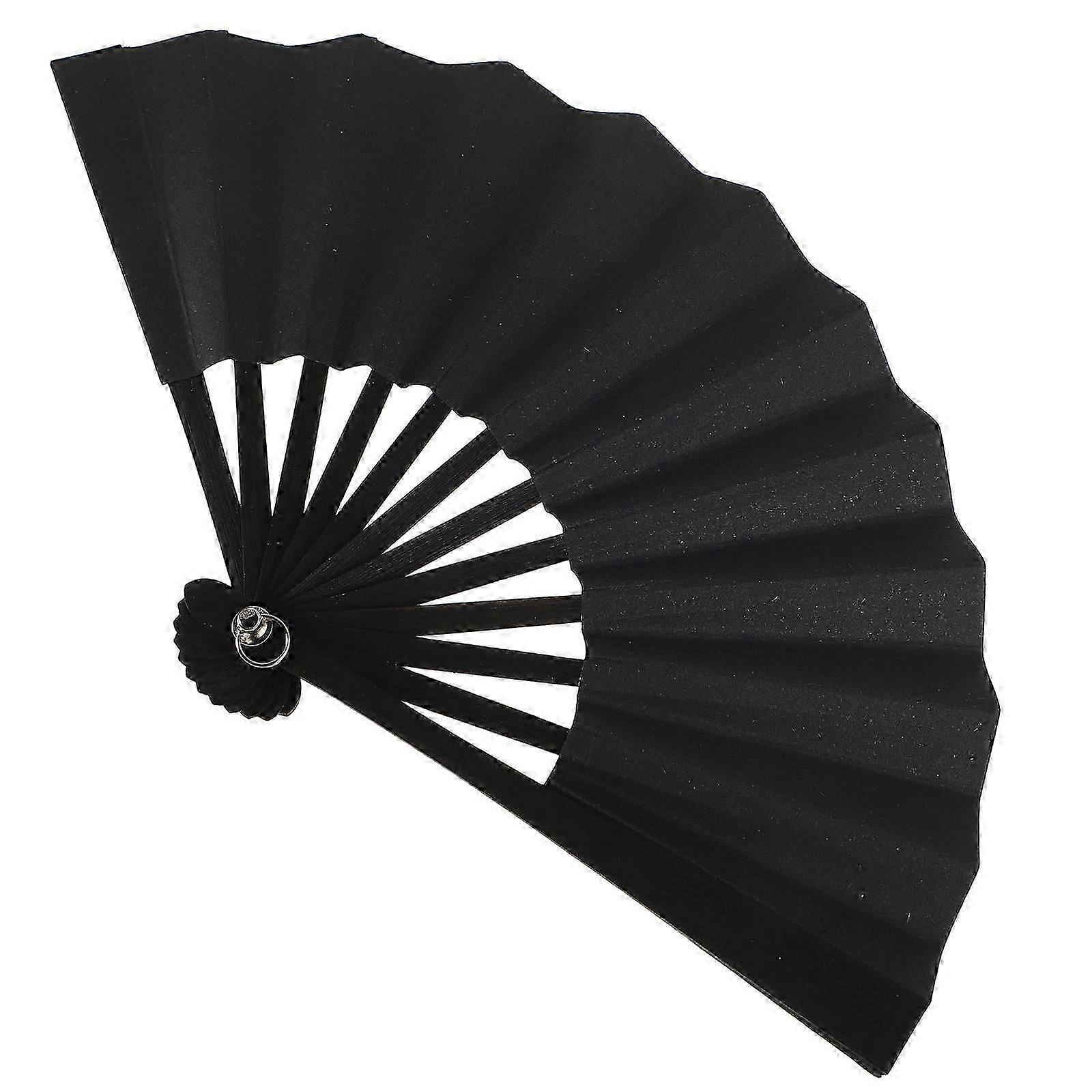 Small Hand Fan Foldable For Photography Props Accessory Black 1Pcs