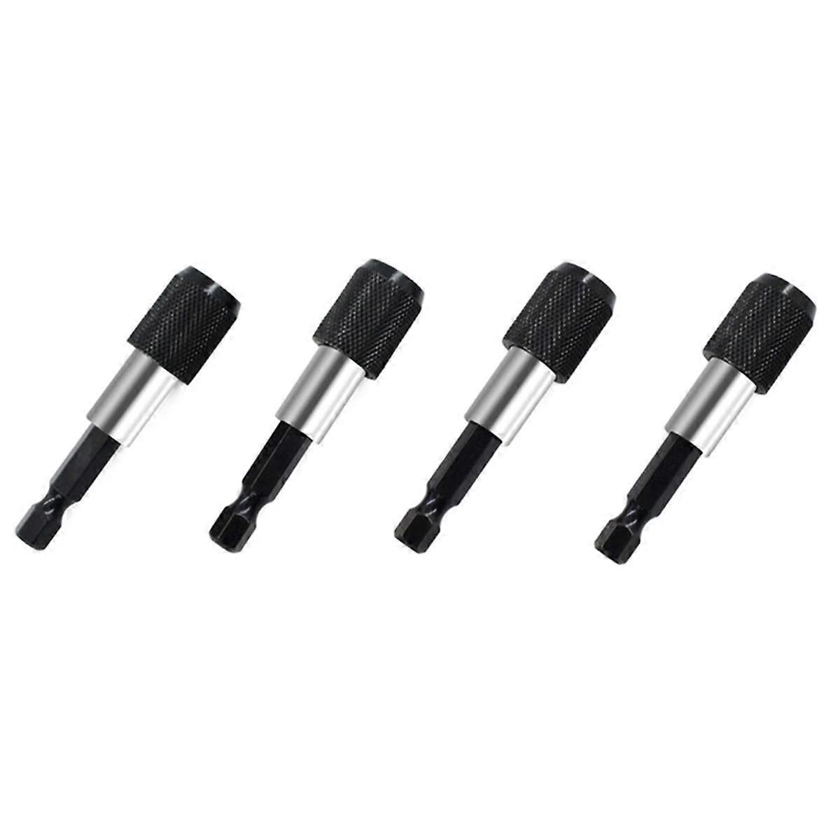 4Pcs Hexagon Handle 6.35mm Quick Release Rod Self-Locking Extension Rod Electric Drill Screwdriver