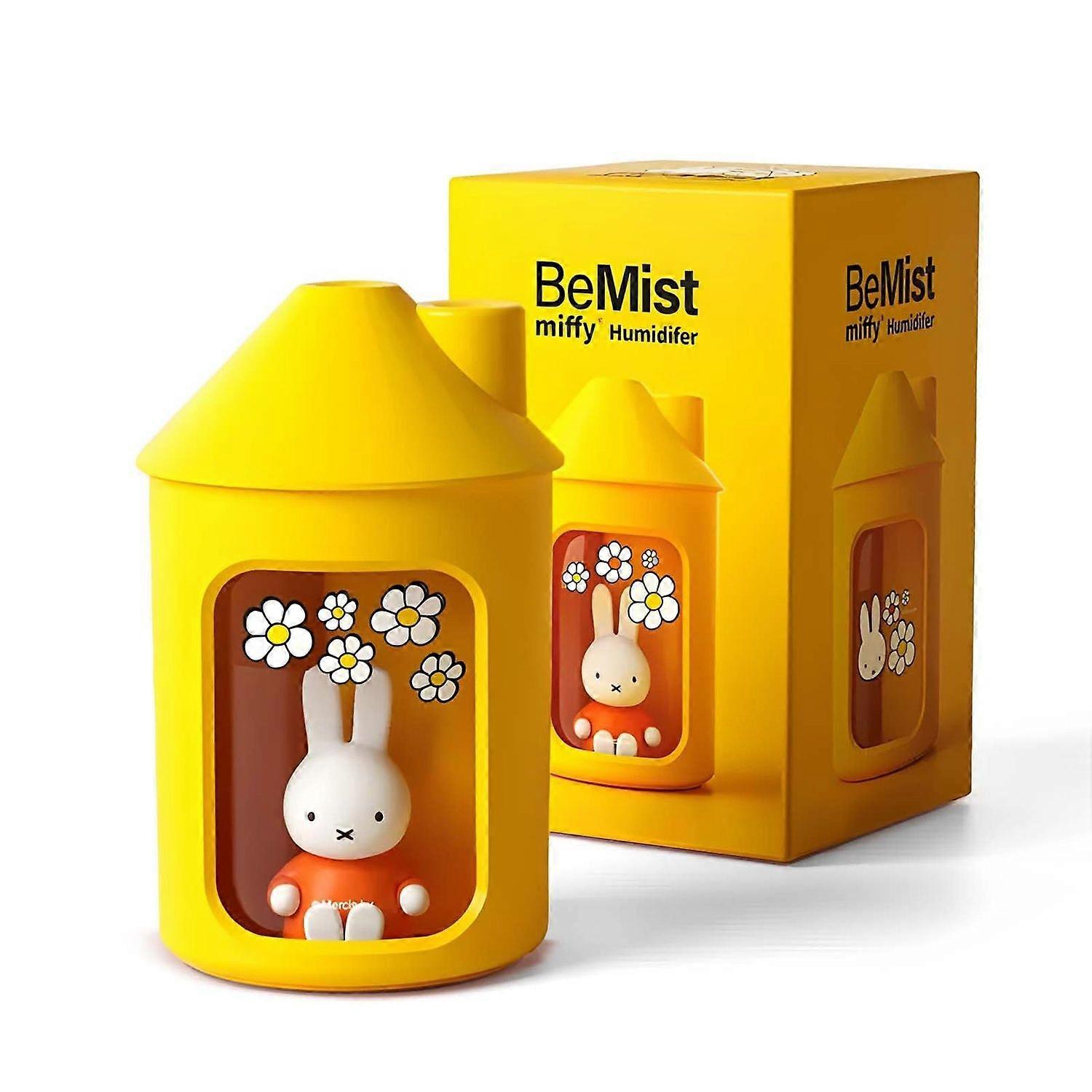 Cool Mist Humidifier, Mini Mist Humidifiers for Bedroom, Ultrasonic Quiet Humidifier with Night Light, 450 ML Double Spray Humidifier (yellow)