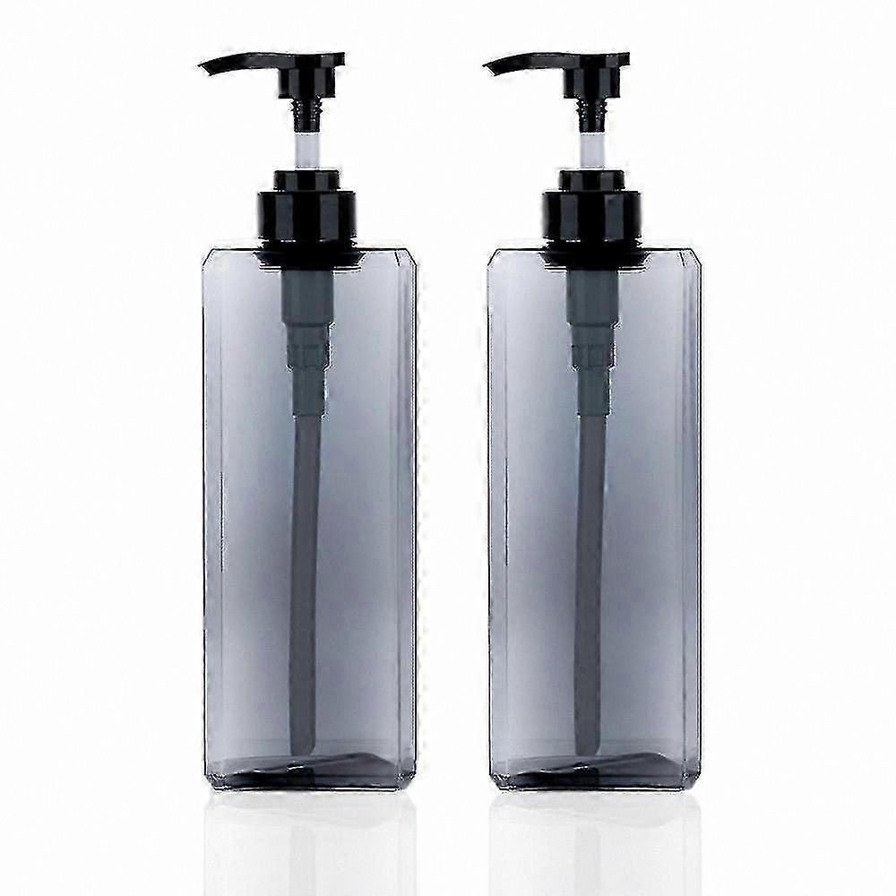 Nachfüllbare Pumpflaschen aus Kunststoff, 2er-Pack 1000ml quadratische Spender für Lotion, Seife, Shampoo