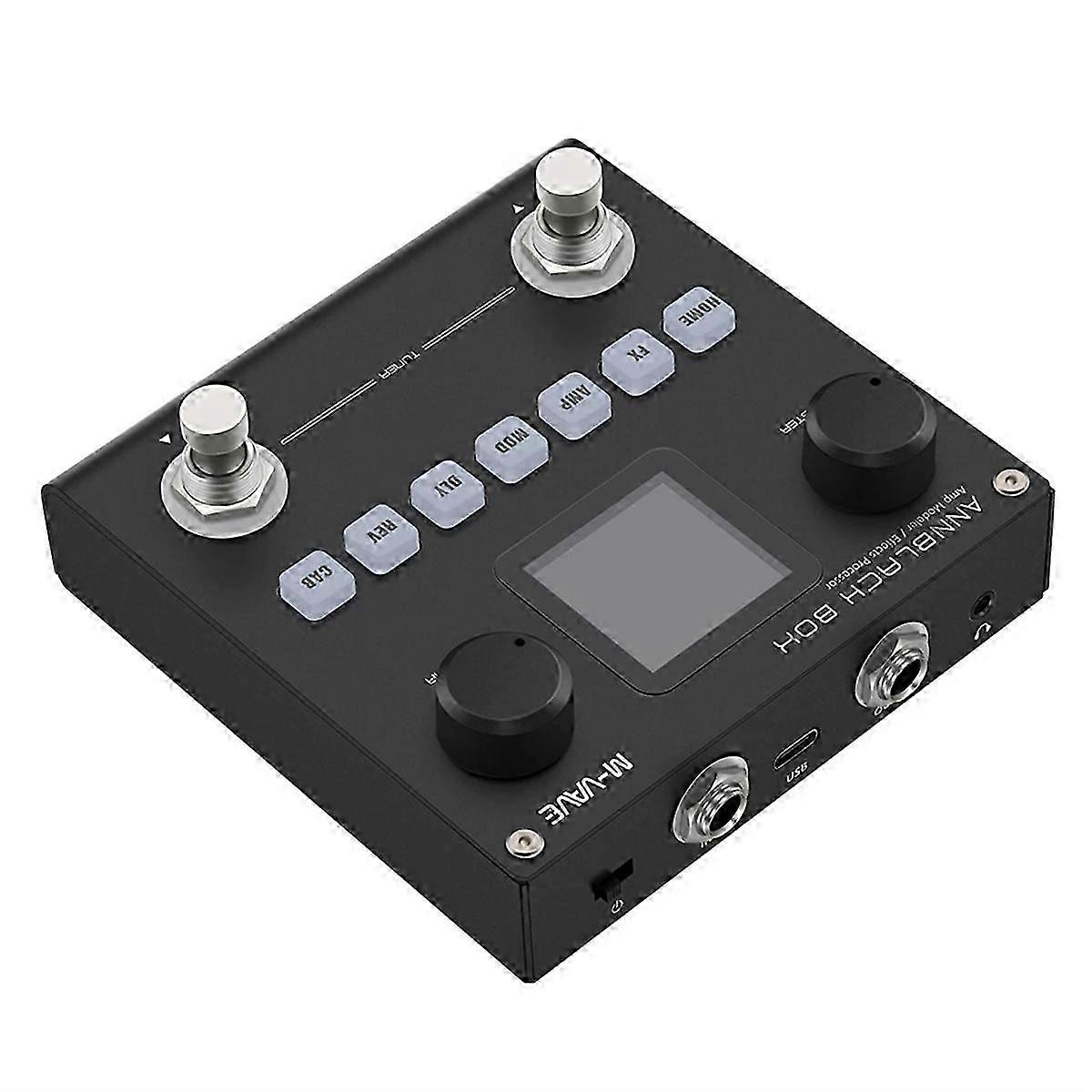 Annblackbox Multi-Effects Pedal - Advanced Guitar/Bass Amp Simulator with 80 Custom Presets, 6 FX & Built-in Quality Sound Effects