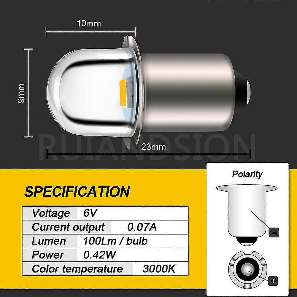 3v-4x Dc 3v 6v Pr2 P13.5s 2835 Led Conversion Kit For Bike Torch Tooling Lantern Work Flashlight Maglit Bulbs Replacement 4300k