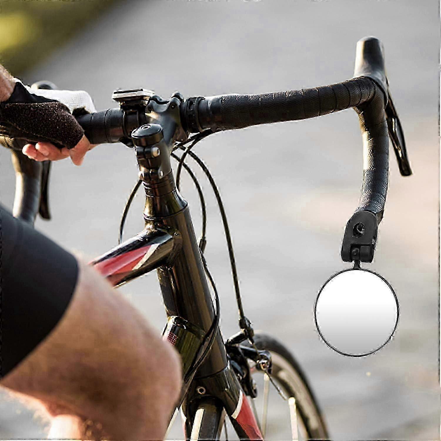 Bicycle Mirrors, 360 Adjustable High Definition Convex Handlebar Mirror Bicycle Mirror for Road Mountain Bike Motorbike Bicycle (2 Pieces)