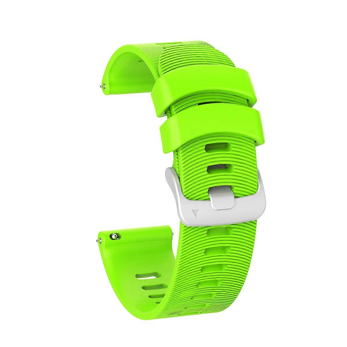 20mm Silicone Smart Watch Replacement Strap for Garmin Forerunner 245 - Green