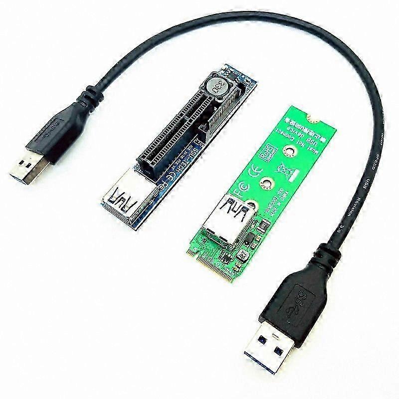 PCIe Riser M.2 NVMe to PCIe x4 Adapter with 30cm USB Cable Extension for Graphics Cards