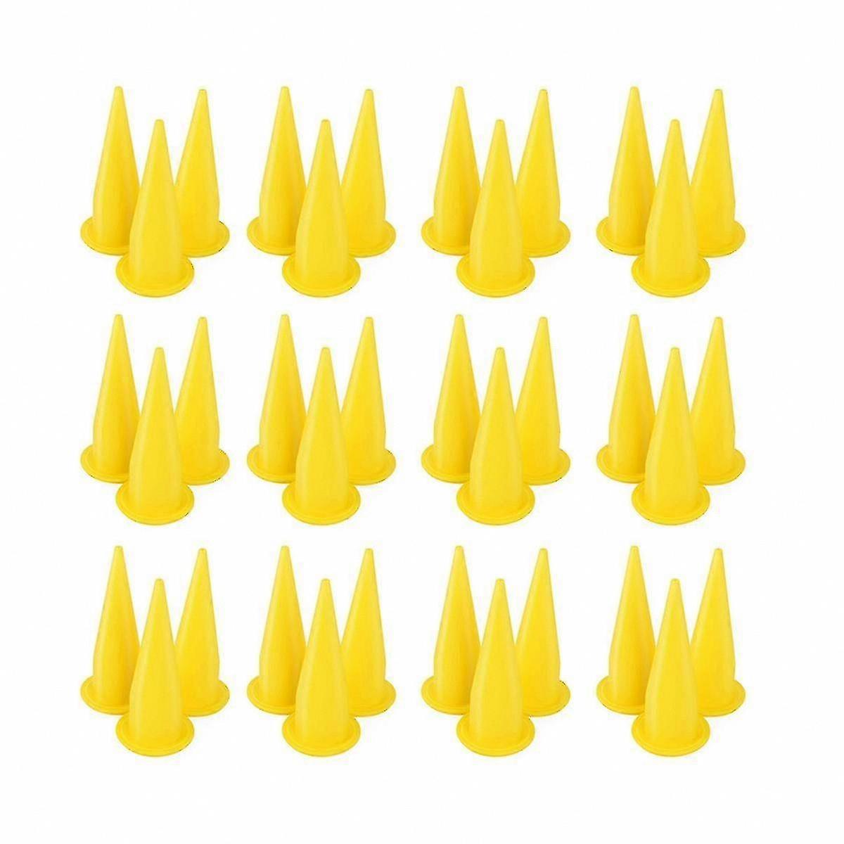 50 Pack Yellow Cone Nozzles for Caulking Tools Replacement Applicator Tips