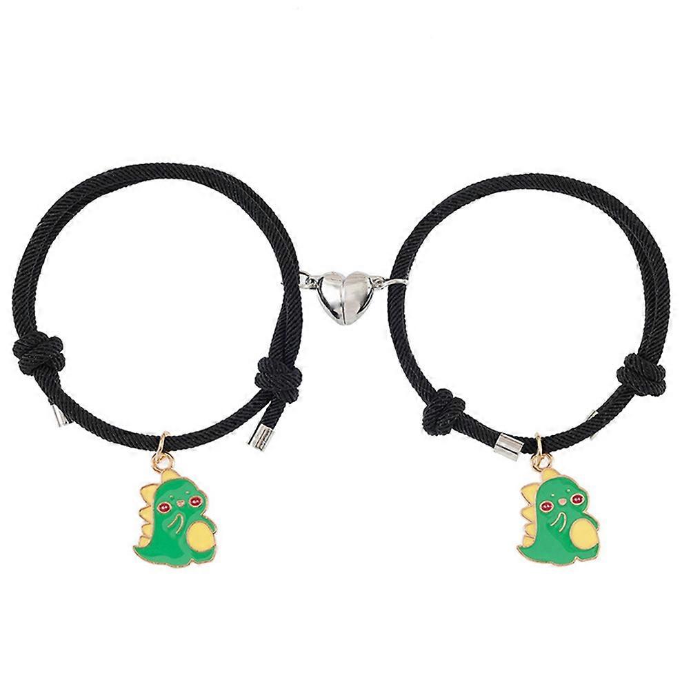 Cartoon Dinosaur Couple Bracelet Wrist Chain for 1Pair