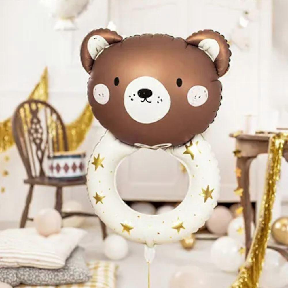 Teddy Rattle Foil Balloon