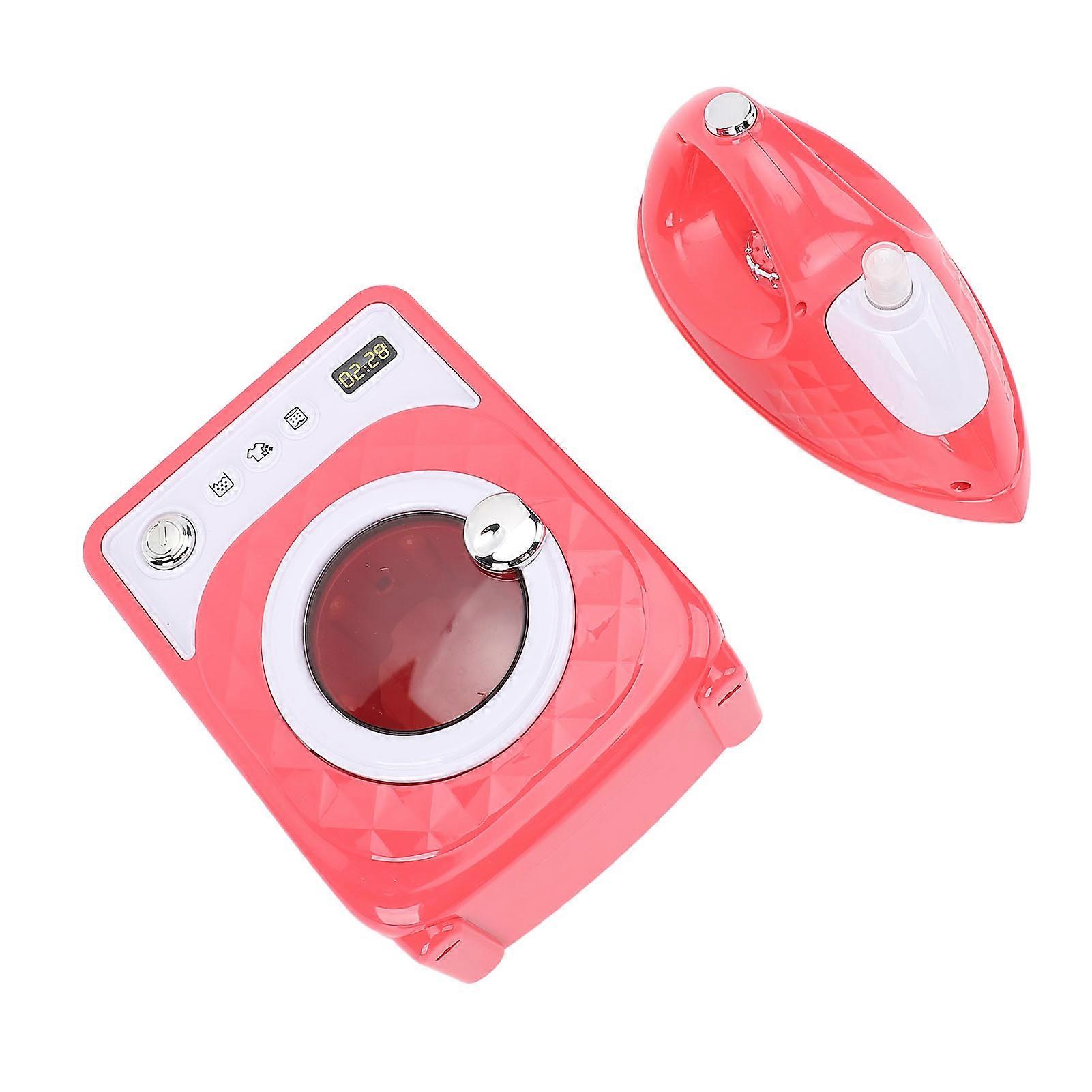 Pretend Laundry Set Battery Powered Washer & Ironing Board Toy