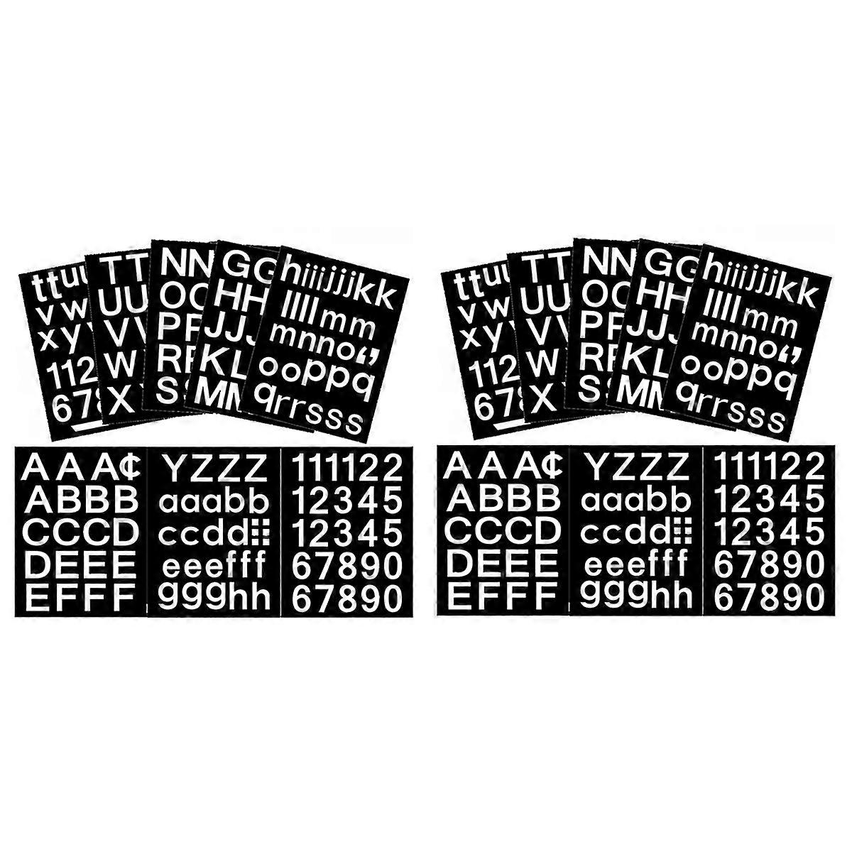 16 Sheets Self-Adhesive Vinyl Letters Numbers Kit, Mailbox Numbers Sticker for Mailbox,Signs,Window,